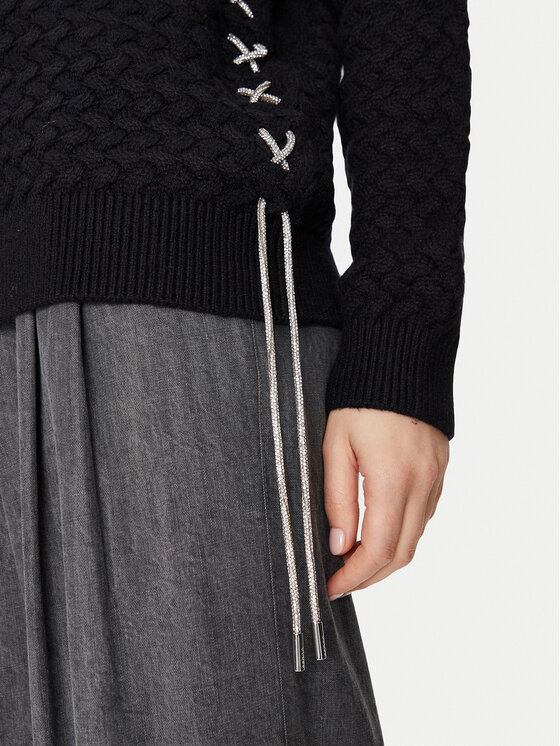 Guess Guess Пуловер W5RR13 Z3KY0 Черен Regular Fit