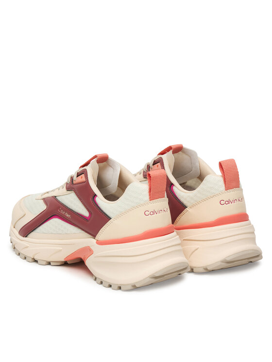 Calvin Klein Calvin Klein Sneakersy Hike Run Ckstripe Mesh HW0HW03002 Beżowy jasny