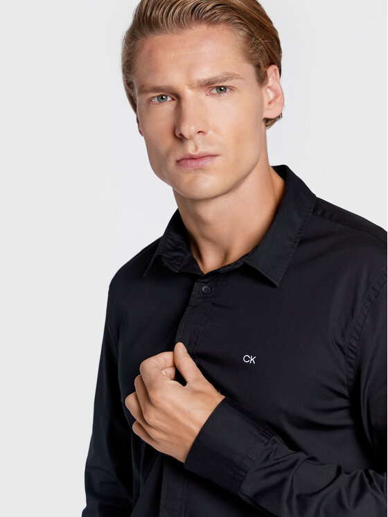 Calvin Klein Calvin Klein Srajca K10K110856 Črna Slim Fit