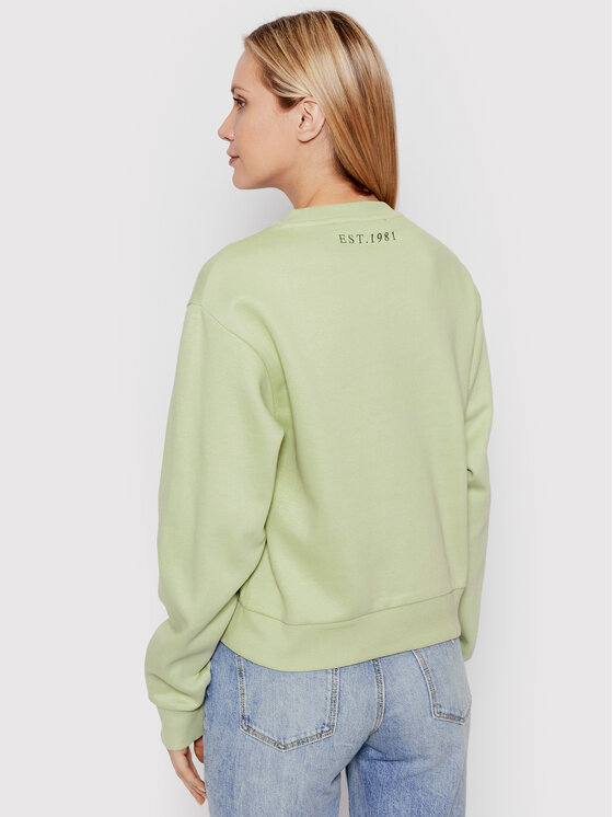 Felpa Icon W2YQ01 KB681 Verde Regular Fit