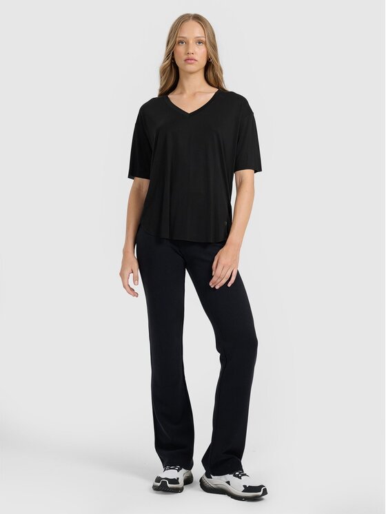 4F 4F Tričko 4FRAW25TTSHF3283-21S Čierna Loose Fit