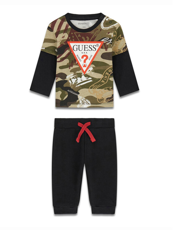 Guess Guess Set majica i hlače I6BG01 K5800 Crna Regular Fit