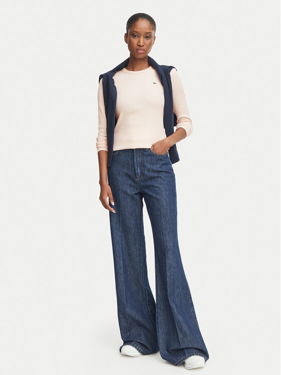 Lacoste Lacoste Bluzka TF1692 Różowy jasny Slim Fit