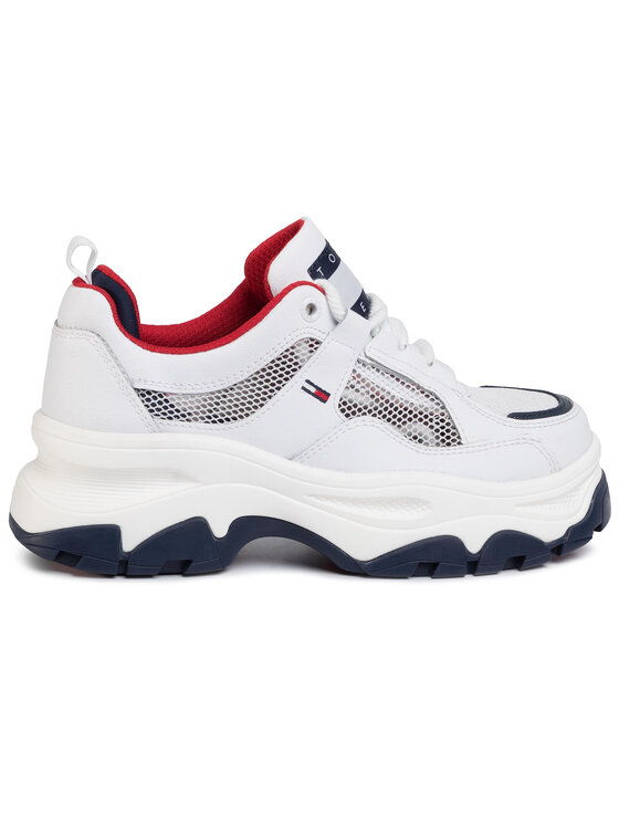 tommy hilfiger recycled mesh flatform shoe