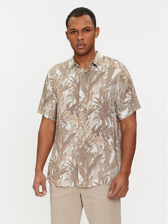 Guess Guess Риза M4GH76 WD4Z2 Бежов Slim Fit