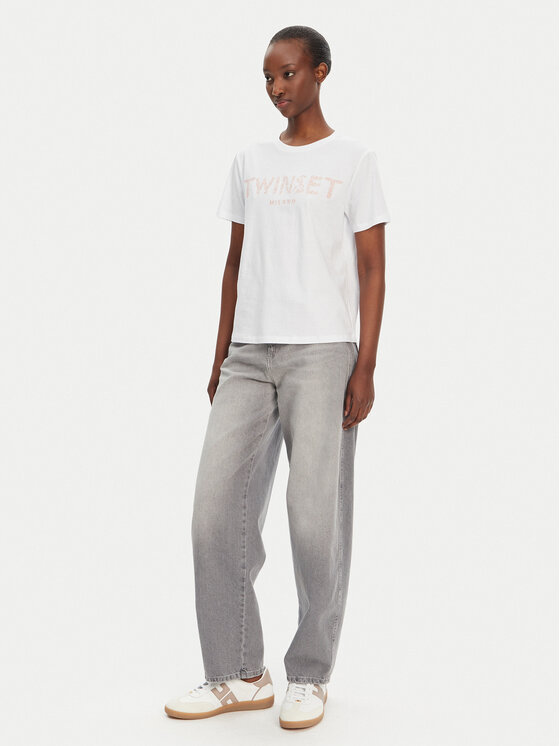 TWINSET TWINSET T-Shirt 251TT2042 Biały Regular Fit