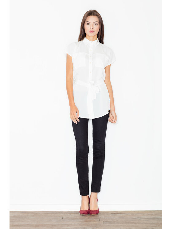 FIGL FIGL Blúzka M463 Écru Regular Fit