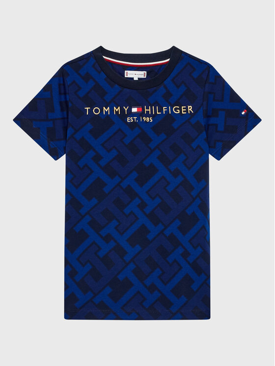 Tommy Hilfiger T-krekls Monogram KS0KS00298 Tumši zils Regular Fit