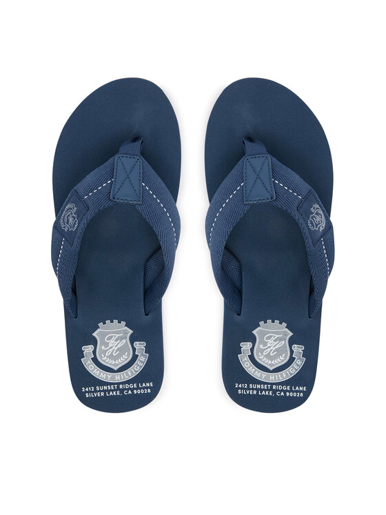 Tommy Hilfiger Tommy Hilfiger Σαγιονάρες Patch Hilfiger Beach Sandal FM0FM05804 Μπλε