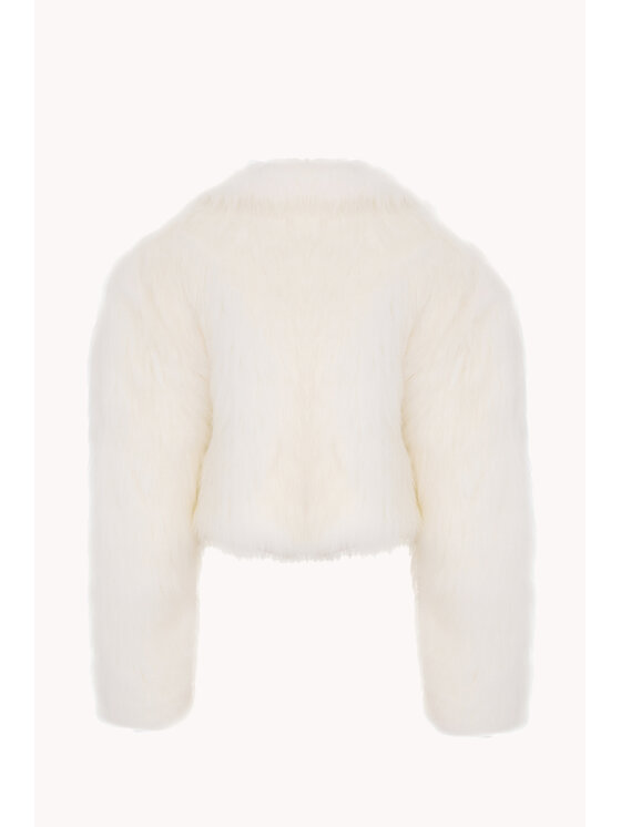 Epuzer Epuzer Giacca di transizione White faux fur Bianco Standard Fit