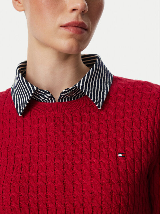 Tommy Hilfiger Tommy Hilfiger Sweater WW0WW44993 Piros Regular Fit