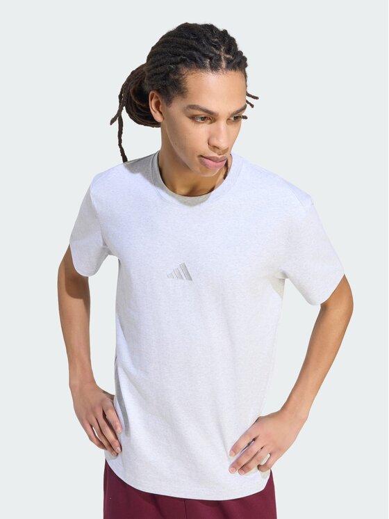 adidas adidas T-Shirt Adidas Kit Small Logo KX1280 Szary Regular Fit