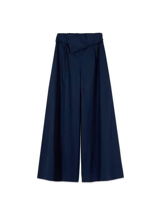 Oltre Oltre Spodnie materiałowe P005J002459N034 Niebieski Baggy Fit