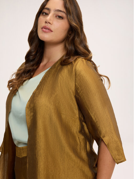 Fiorella Rubino Fiorella Rubino Giacca da abito R015T001389N028 Oro Boxy Fit
