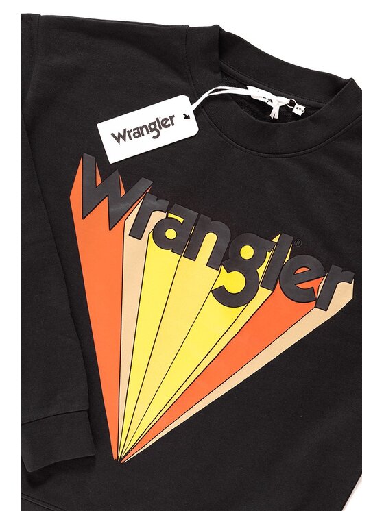Wrangler Wrangler Bluza RETRO SWEAT Czarny Regular Fit