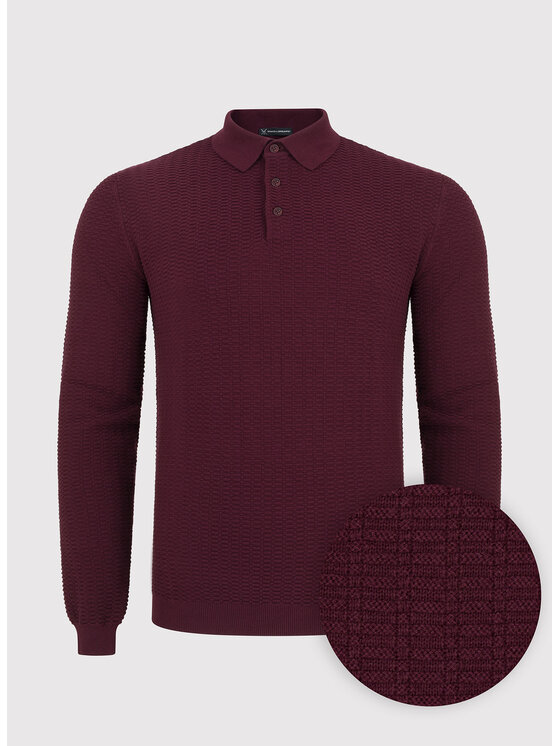 Pako Lorente Pako Lorente Sweter P23WF-2X-010 Bordowy Classic Fit
