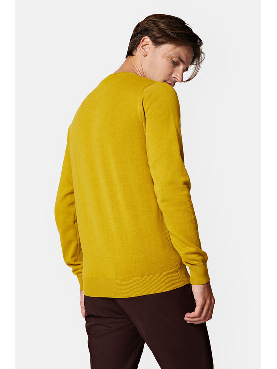 Lancerto Lancerto Sweter Tony SW073223000082 Żółty Regular Fit