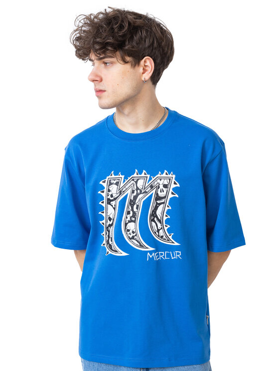 Mercur Mercur T-Shirt Spike Niebieski Comfortable Fit