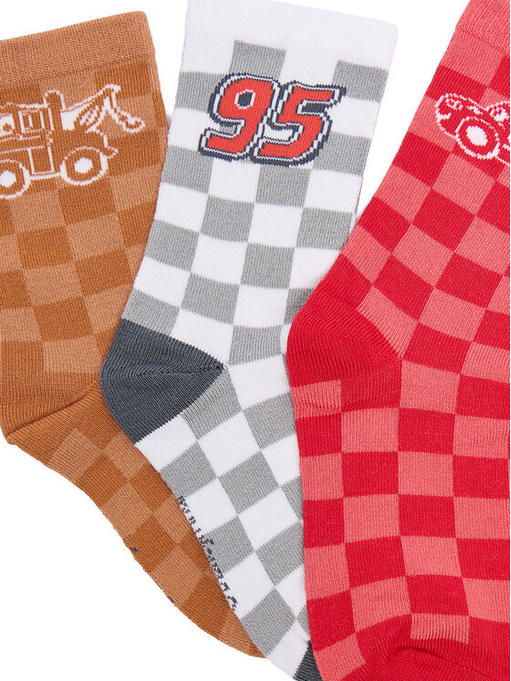 Cars Cars Șosete lungi CEO-ACCCS-AW25-300DPC(3-PACK) Roșu