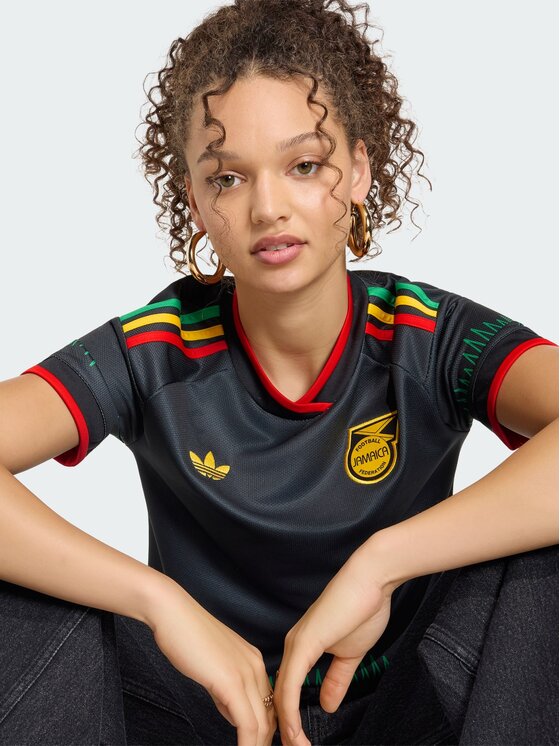 adidas adidas Koszulka techniczna Jamaica 26 x Bob Marley Away Jersey Czarny Regular Fit