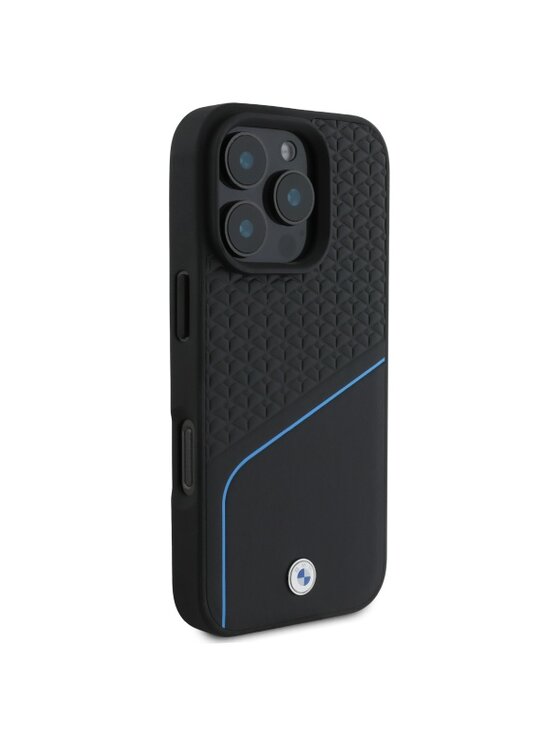BMW Motorsport BMW Motorsport Etui na telefon Sign Leather Textured And Line Czarny