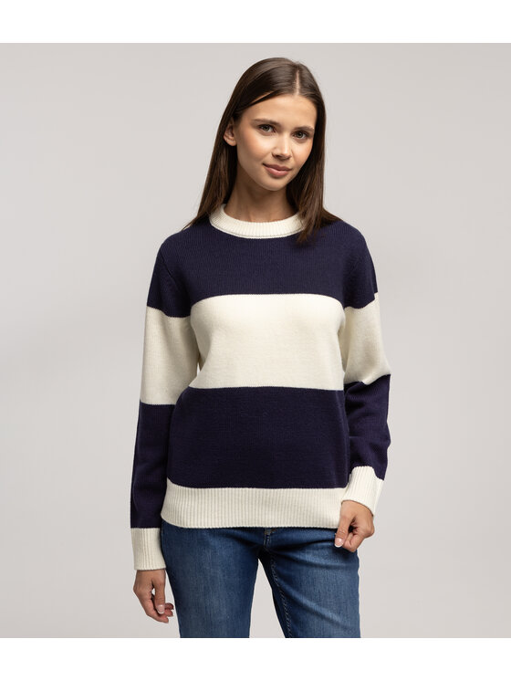 Lee Cooper Lee Cooper Sweter ELISA 8515 Granatowy Regular Fit