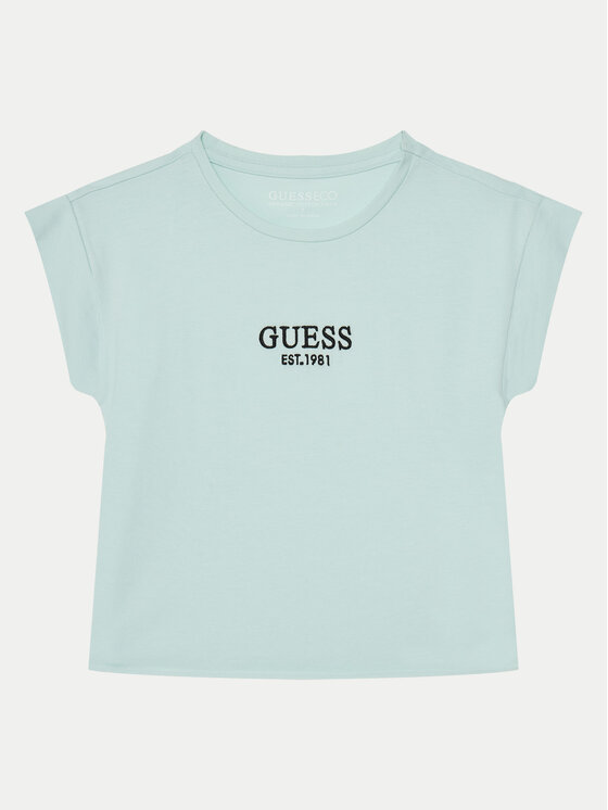 Guess T-shirt J4BI34 J1314 Svijetloplava Boxy Fit