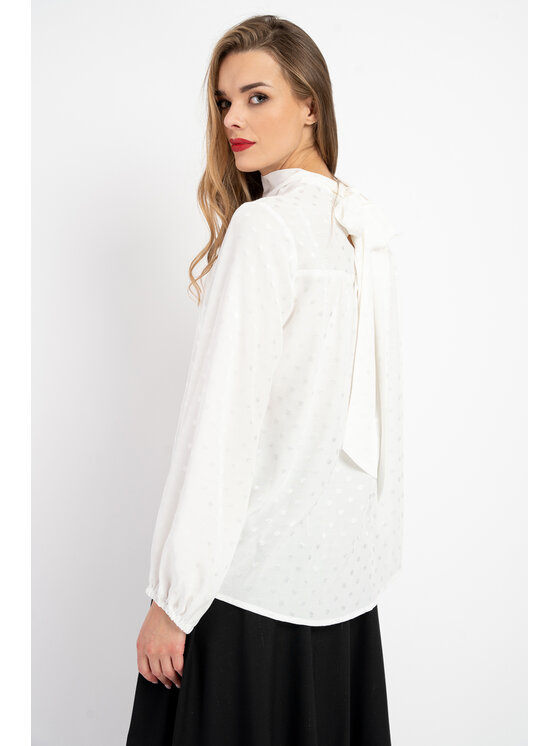 CLICK CLICK Blúzka 70-829 Biela Relaxed Fit