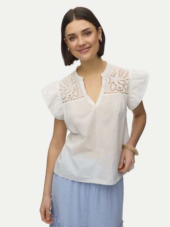 Vero Moda Vero Moda Blúzka Line 10347292 Biela Regular Fit