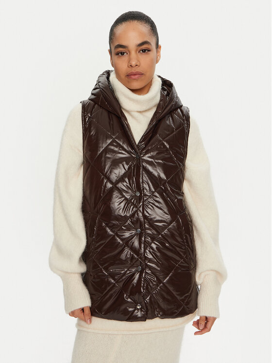 Marella Marella Brezrokavnik Midas 2423296027 Rjava Regular Fit