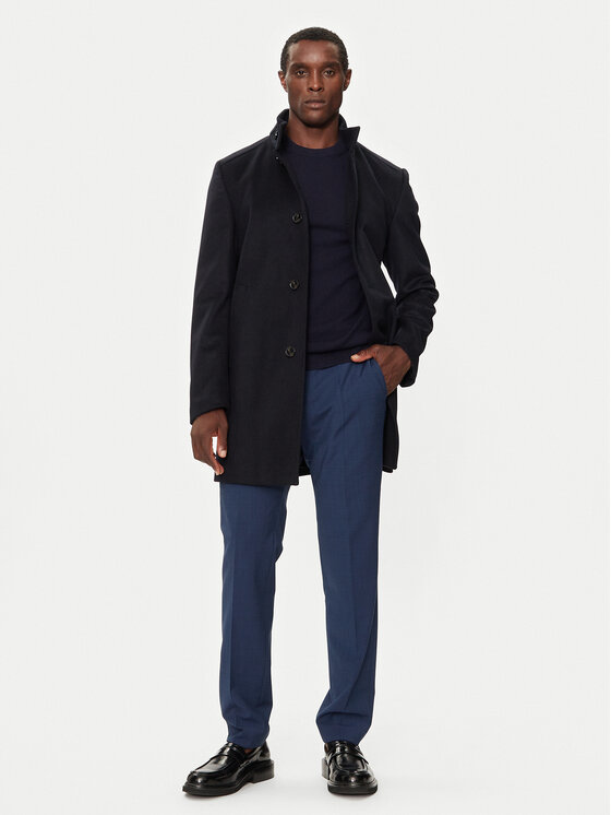 JOOP! JOOP! Вълнено палто 17 JC-21Maron 30044311 Тъмносин Regular Fit
