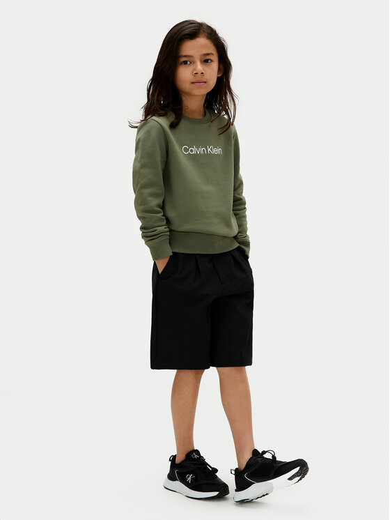 Calvin Klein Jeans Calvin Klein Jeans Majica dugih rukava Inst Logo IU0IU00680 D Zelena Regular Fit