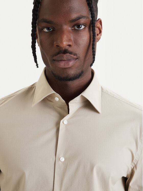 BOSS BOSS Košeľa H-Hank-Kent-C1-214 50469345 Béžová Slim Fit