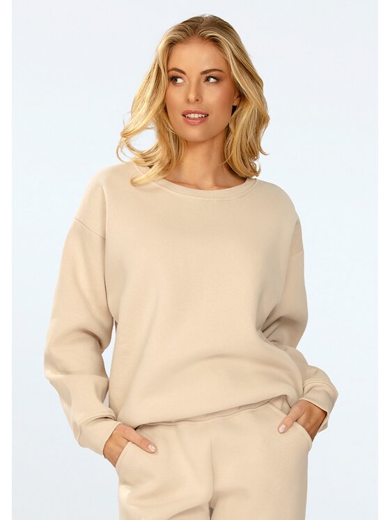 DKaren Sport DKaren Sport Bluza Rehema Beżowy Relaxed Fit
