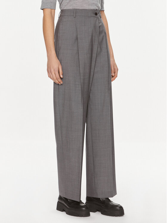 Boss Bavlnené nohavice Tenly 50505608 Sivá Straight Fit