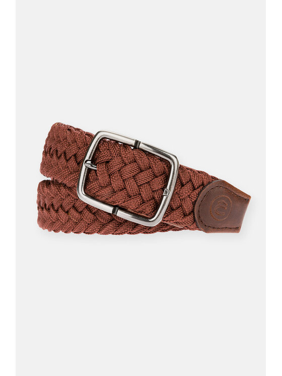 Lancerto Lancerto Pasek Męski Braid Brązowy