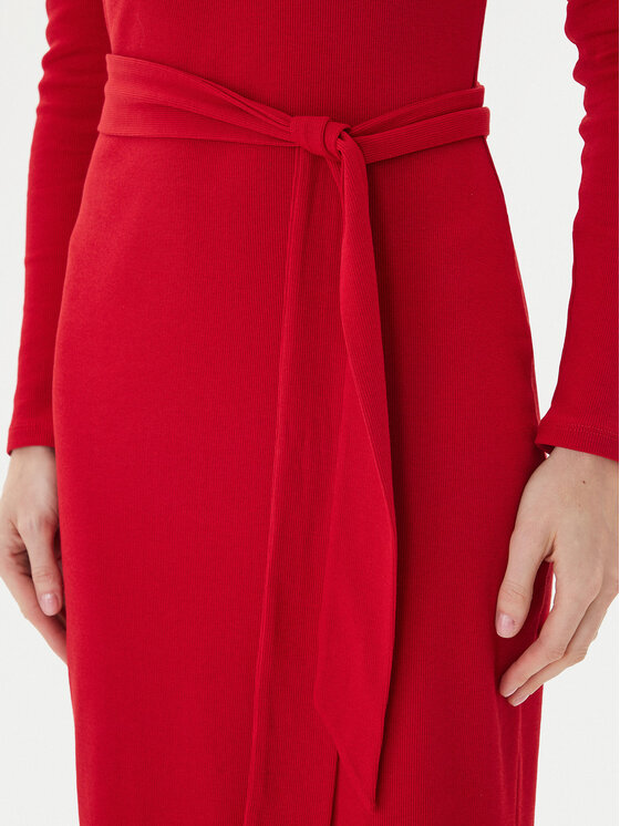 LAUREN RALPH LAUREN LAUREN RALPH LAUREN Pletena obleka 200980036002 Rdeča Slim Fit