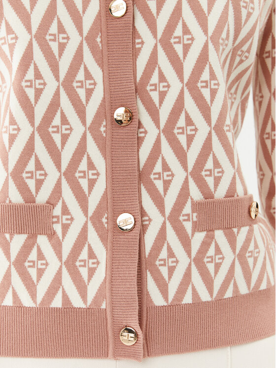 Elisabetta Franchi Elisabetta Franchi Strickjacke MK-64B-36E2-V3000 Rosa Regular Fit
