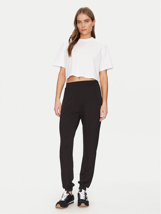 Guess Guess Spodnie materiałowe O5GB05 KCQP2 Czarny Regular Fit