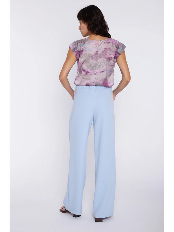 NIFE NIFE Kalhoty z materiálu SD139 Světle modrá Modern Relaxed Fit