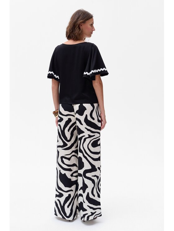 blue shadow blue shadow Bluzka Iwia Czarny Regular Fit