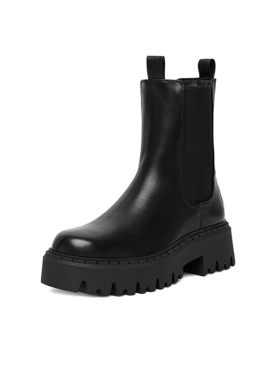 DeeZee DeeZee Kotníková obuv s elastickým prvkem 25365-7B Černá