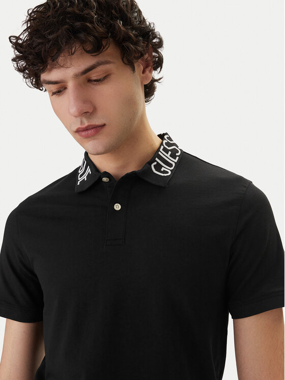 Guess Guess Polokošeľa M6GP66 K3070 Čierna Slim Fit