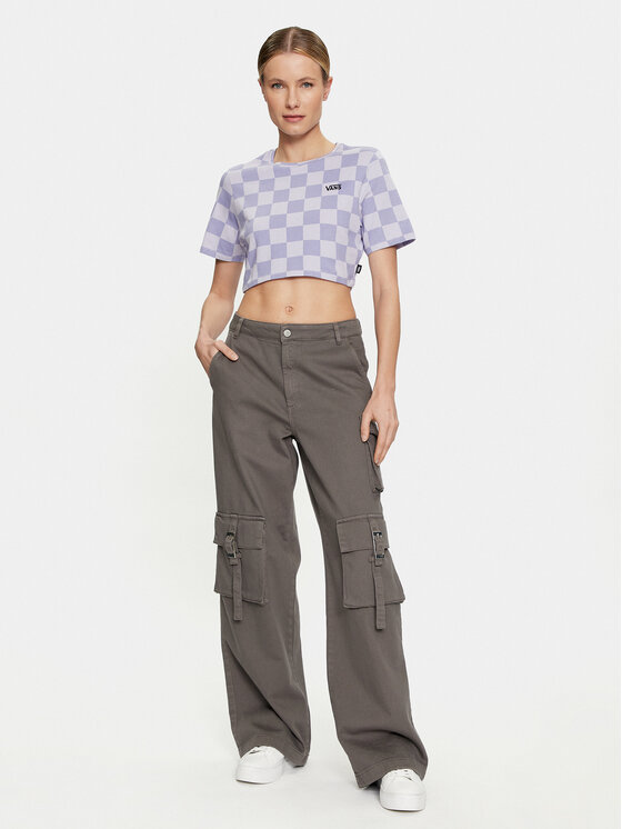 Vans Vans T-Shirt Checker Crew Crop Ii VN000GB5 Σκούρο μπλε Regular Fit