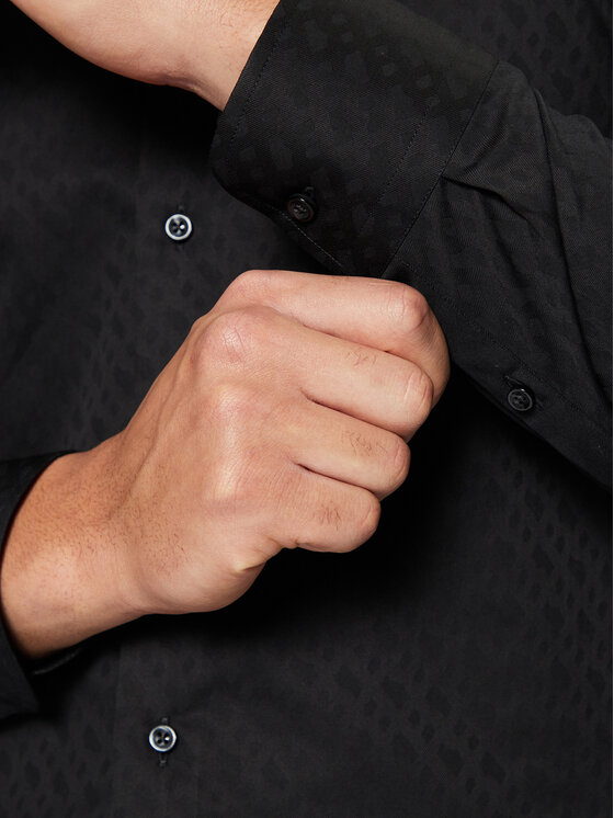 BOSS BOSS Srajca 50473310 Črna Slim Fit