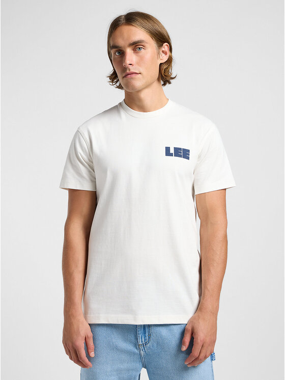 Lee Lee T-Shirt GRAPHIC TEE Beżowy Regular Fit