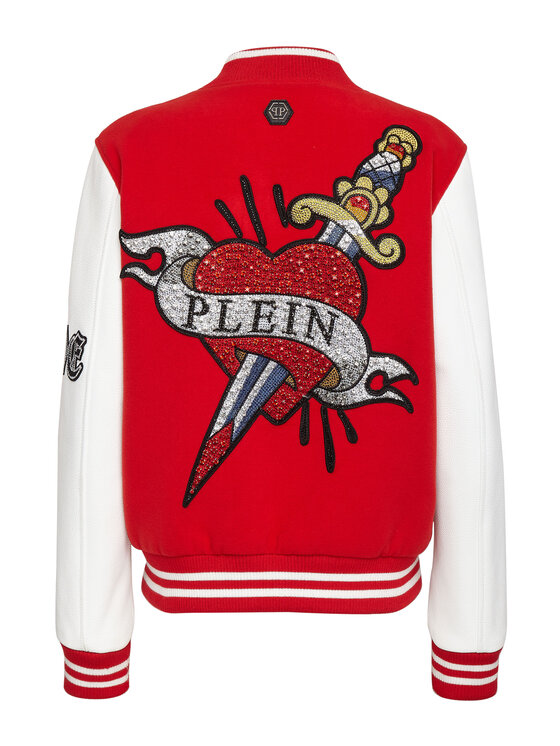 PHILIPP PLEIN PHILIPP PLEIN Giacca di pelle 3451 Rosso Slim Fit