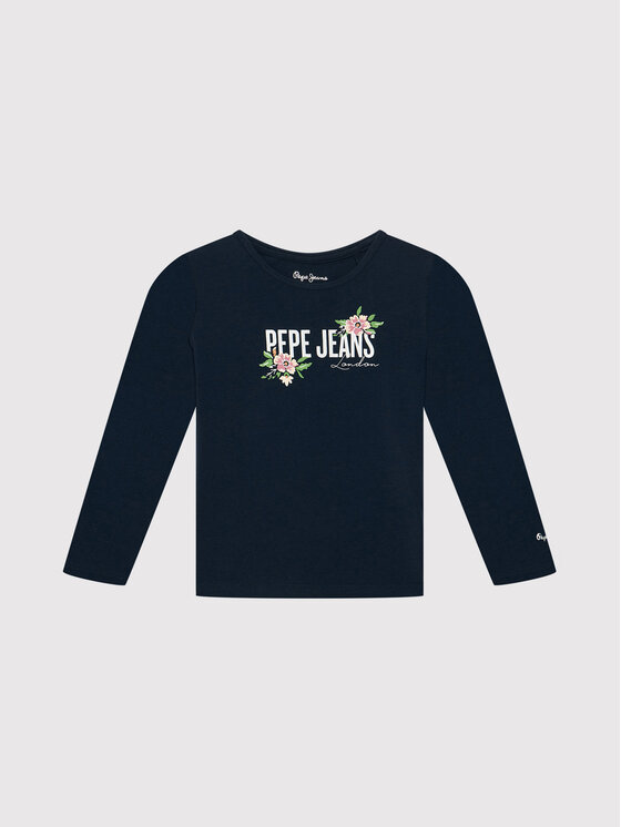 Pepe Jeans Pepe Jeans Bluzka Taylor PG502739 Granatowy Regular Fit