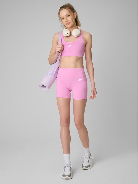 4F 4F Legginsy 4FRSS26TFSTF134-56S Różowy Fitted Fit