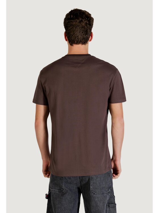 Tommy Jeans Tommy Jeans T-Shirt TJM REG LINEAR LOGO Καφέ Casual Fit